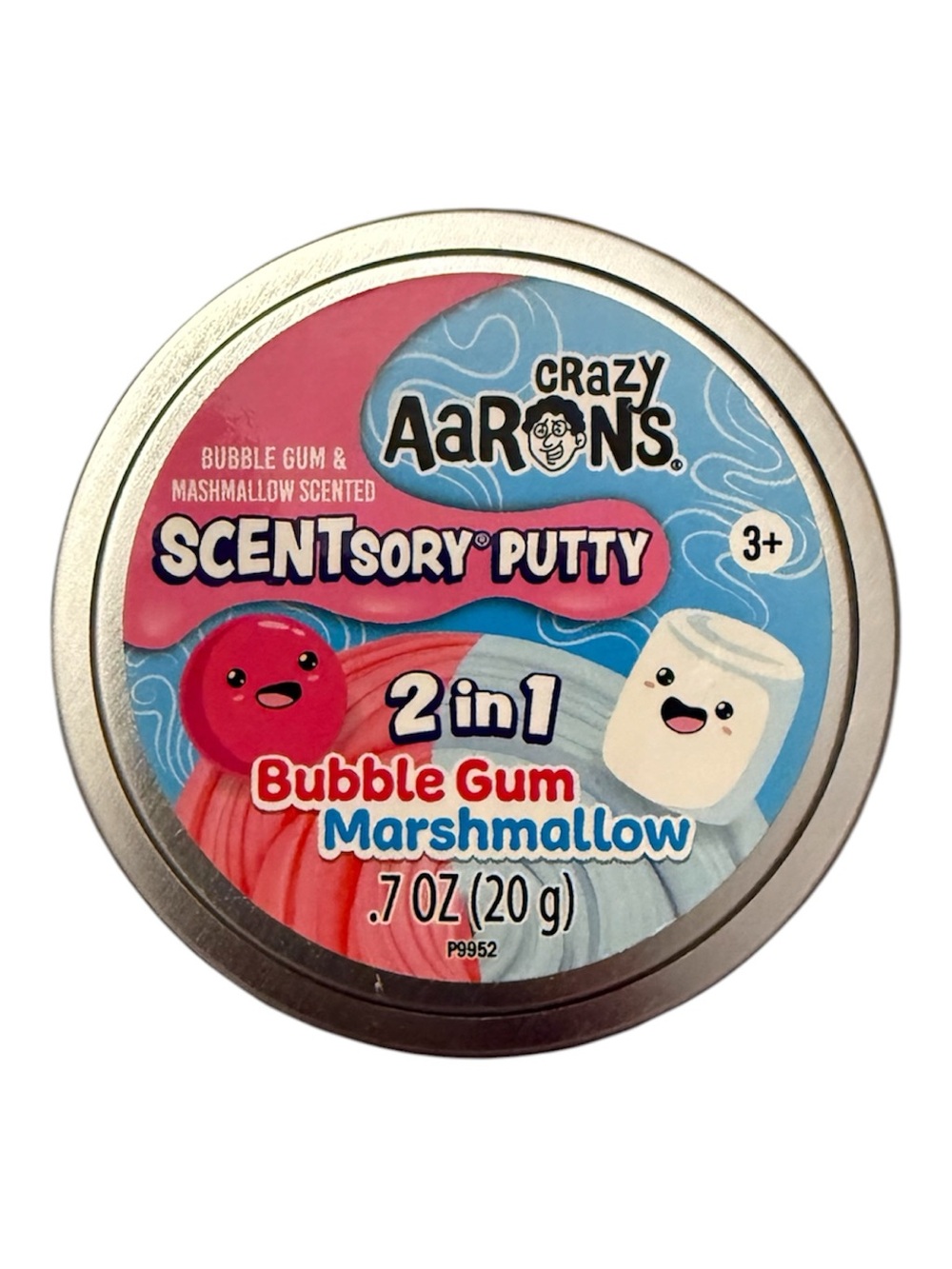 Crazy Aaron’s Scentsory Putty, 2 in 1 Bubblegum and Marshmallow